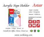 SSA2884 Astar Acrylic A4 Sign Holder
